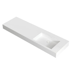 StoneArt Wastafel LP4516-0R - wit glanzend - 160x48