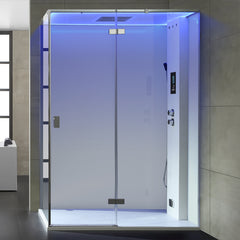 AWT Dampfdusche LD211F15 weiß 150x90 rechts