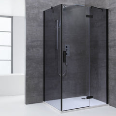 AWT Duschabtrennung LBS1505-B zwart 150x90 rechts