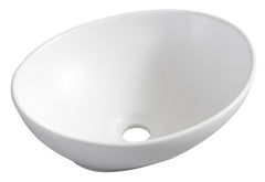 Boat washbasin oval 40 x 33 x 14.5 cm ceramic matte white