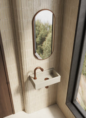 Rhea M fontein - links - 40 x 22 x 11 cm - keramiek - beige