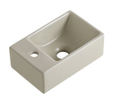 Wiesbaden Rhea XXS fontein - links - 1 kraangat- 30,5 x 18 x 11 cm - keramiek - beige