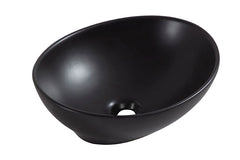Boat washbasin oval 40 x 33 x 14.5 cm ceramic matt black