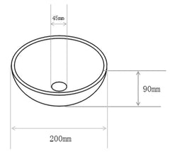 Wiesbaden Consilio fontein waskom - rond - 20 x 9 cm - keramiek - beige