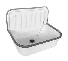 Slop sink sheet steel 50.5 x 33 x 37 cm glossy white