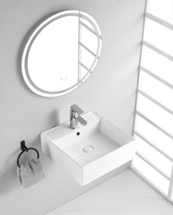 Larx waskom vierkant 46 x 46 x 16,5 cm keramiek glans wit