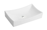 Slide countertop basin 65.5 x 39.5 x 13.5 cm gloss white