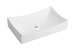 Slide countertop basin 65.5 x 39.5 x 13.5 cm gloss white