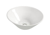 Circle washbasin round 42 x 15 cm ceramic gloss white