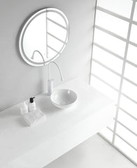 Kimo washbasin round 28 x 10 cm ceramic gloss white