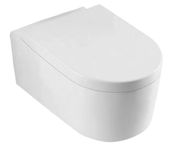 Arco wall-mounted toilet with Arco soft-close and quick-release toilet seat glossy white