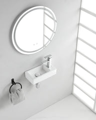 Rhea S mini fountain right 36.5 x 18 x 9 cm ceramic gloss white