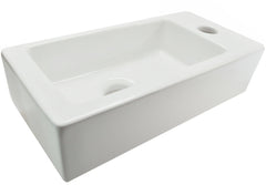 Rhea S mini fountain right 36.5 x 18 x 9 cm ceramic gloss white
