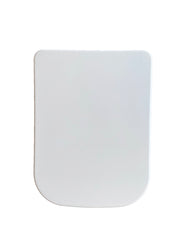 Square toilet seat soft close and quick release gloss white