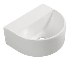 Lara basin without tap hole 30 x 25 x 12 cm ceramic gloss white