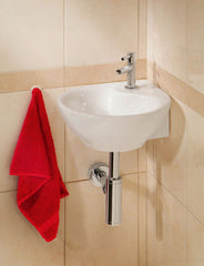 one-Pack Porta corner basin complete white