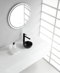 Consilio washbasin round 20 x 9 cm ceramic matt black