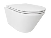Vesta Tornado flush wandcloset rimless met Flatline toiletzitting softclose en quick release mat wit