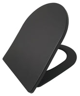 Shade slim toilet seat soft close and quick release matt black