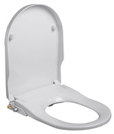 Luxiseat soft-close toilet seat with bidet function, glossy white