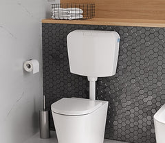 Reservoir low-hanging plastic white