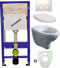 Geberit UP 100 + Trevi toilet + seat + Delta 25 white