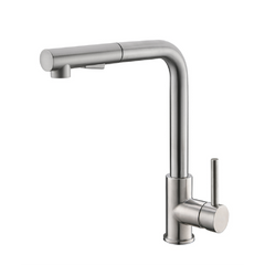 304 Reno Twenty keukenkraan met coldstart en uittrekbare handdouche RVS