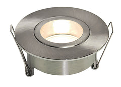 Spotz recessed spotlight single dimmable IP65 brushed steel