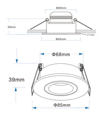Spotz recessed spotlight single dimmable IP65 brushed bronze copper