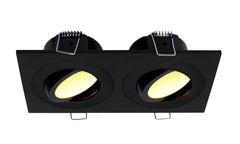 Spotz inbouwspot dubbel dimbaar IP65 mat zwart