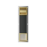 Rocko toiletrolhouder met klep en reserverolhouder inbouw geborsteld messing