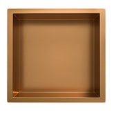 Demis built-in niche 30 x 30 x 10 cm brushed bronze copper PVD