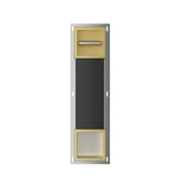 Rocko toiletrolhouder zonder klep en reserverolhouder inbouw geborsteld messing