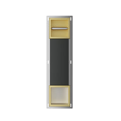Rocko Toilet Roll Holder without Cover and Spare Roll Holder, Recessed, Brushed Brass