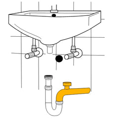 chroom muurbuis recht met beluchter 32mm