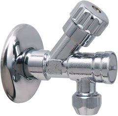 Luxor corner stopcock with filter 1/2" x 3/8" or compression 10 mm chrome