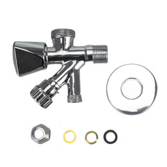 Combination valve 1/2 x 3/4 x 10mm chrome