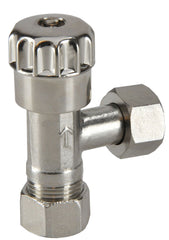Angle stop valve 3/8" F x 12 mm compression chrome plated