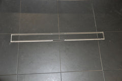 Tegelrooster voor douchegoot 60 x 7 cm RVS