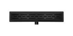 Shower drain with flange and grate 50 x 7 cm matt black