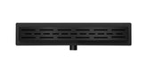 Shower drain with flange and grate 60 x 7 cm matte black