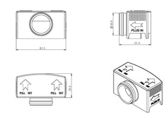 Wiesbaden plastic gray insert for siphon shower drain