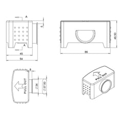 Loose stainless steel insert siphon 3rd gen. shower drain