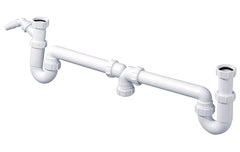 Mcalpine 5537 Double Bowl Sink Trap + Washing Machine Connector 1½"