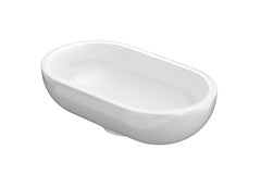 Ink One opzet fonteinkom ovaal 33x19cm polystone - glans wit