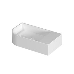 Ink Concept R Trevi fontein afgerond 40x22x10cm keramiek - links - zonder kraangat - glans wit