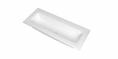 Ink Reflekt wastafel centraal polystone 100x40cm - zonder kraangat - Mat Wit - 3407720