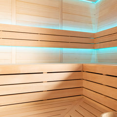 AWT Sauna B1613C Hemlock 180x180 9kW TheWall Bi-O
