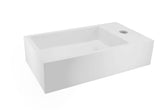 Lotte fontein rechts 40 x 22 x 10 cm solid surface mat wit