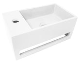 Julia fontein links 35 x 20 x 16 cm solid surface mat wit
